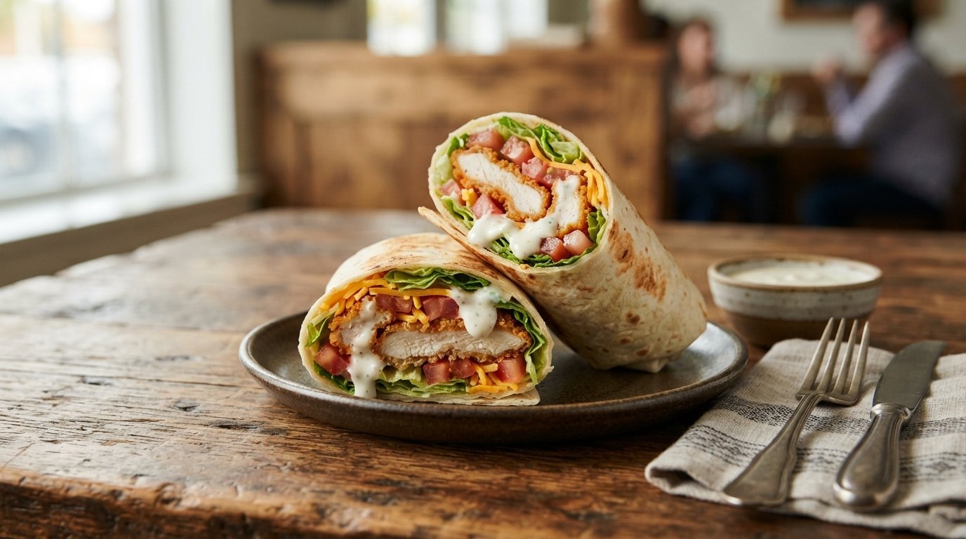 Easy Crispy Chicken Tortilla Wrap Recipe